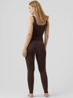 Bruin - Mamalicious Maternity Seamless Leggings