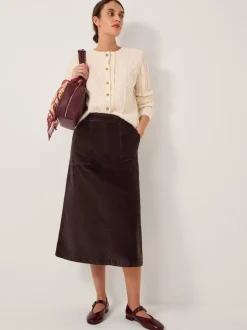 Bruin - Monsoon Malika Corduroy Midi Skirt