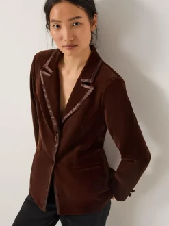 Bruin - Monsoon Mila Single Breasted Velvet Blazer