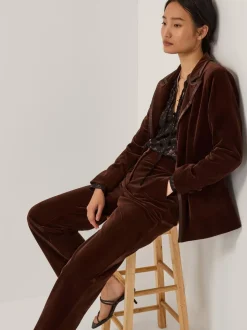Bruin - Monsoon Mila Single Breasted Velvet Blazer