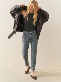 Bruin - Nothing Ordinary Faux Leather Funnel Collared Biker Jacket