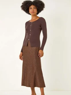 Bruin - Roman Shimmer Knit Midi Skirt