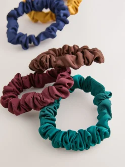 Bruin - Set van 5 scrunchies