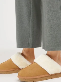 Bruin - Simply Be Faux Fur Lined Suede Mule Slippers