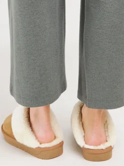 Bruin - Simply Be Faux Fur Lined Suede Mule Slippers