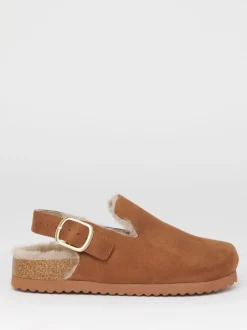Bruin - Simply Be Fluffy Mules With Back Strap