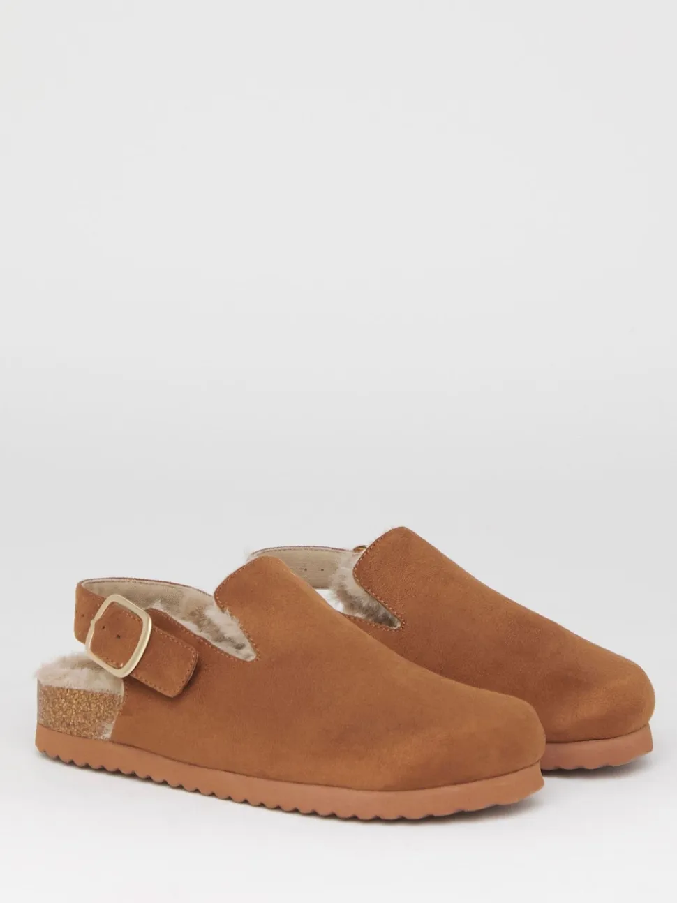 Bruin - Simply Be Fluffy Mules With Back Strap