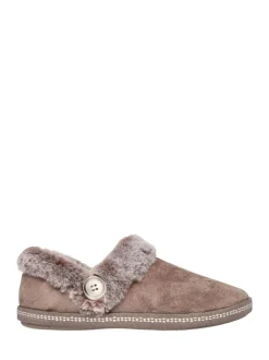 Bruin - Skechers comfortabele Campfire Fresh Toast damespantoffels