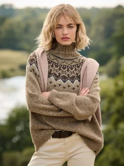 Bruin - Superdry Fairisle Pattern High Neck Jumper