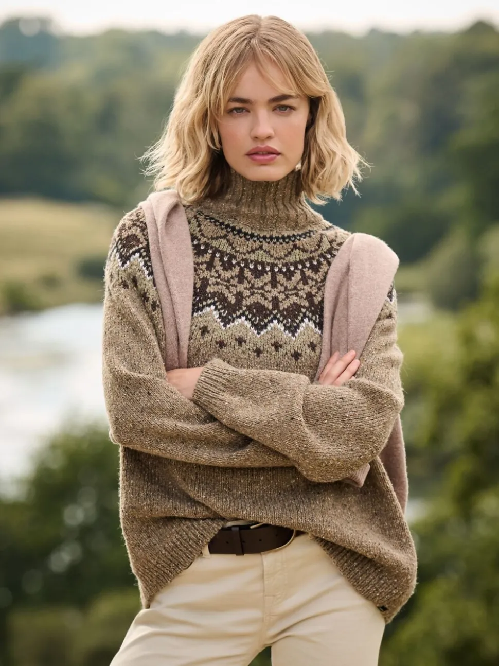 Bruin - Superdry Fairisle Pattern High Neck Jumper