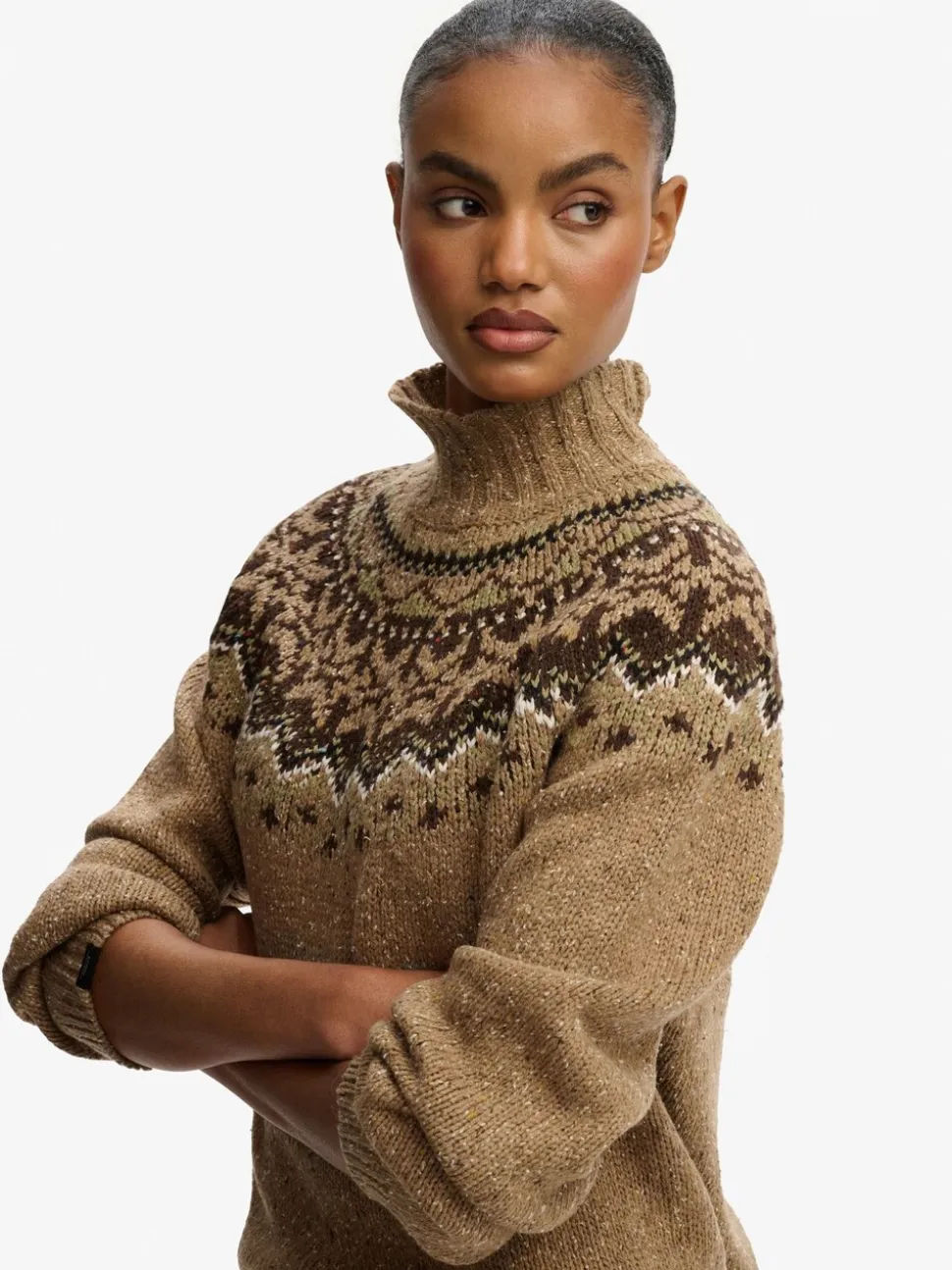 Bruin - Superdry Fairisle Pattern High Neck Jumper