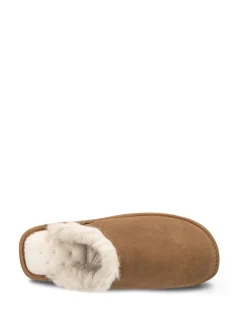 Bruin - Totes Isotoner Ladies Real Suede Mules With Water Repellency