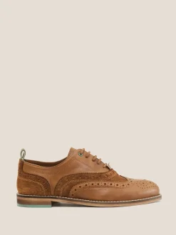 Bruin - White Stuff Thistle Brogues met vetersluiting