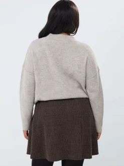 Bruin - Yours Curve Check Mini Skirt