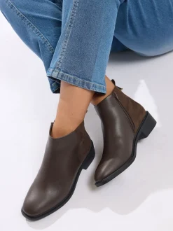 Bruin - Yours Curve Extra-Wide Fit Metal Trim Ankle Boots