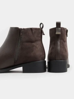 Bruin - Yours Curve Extra-Wide Fit Metal Trim Ankle Boots