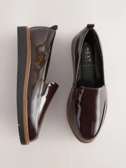 Bruin gepantenteerd - Forever Comfort® Slip On Clean Chunky Sole Loafers
