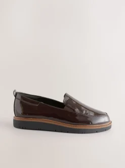 Bruin gepantenteerd - Forever Comfort® Slip On Clean Chunky Sole Loafers