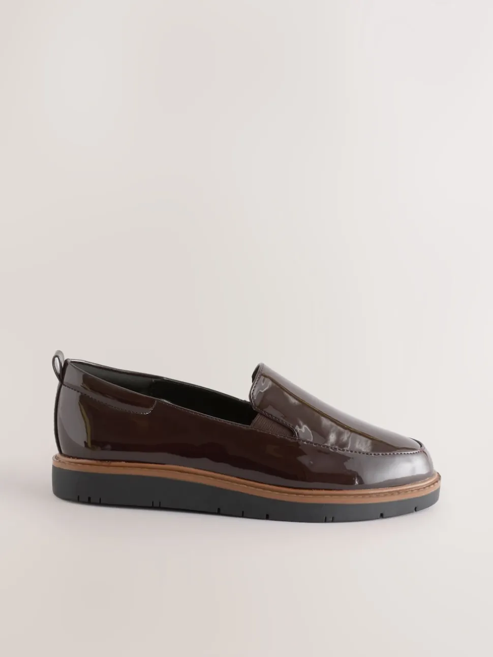 Bruin gepantenteerd - Forever Comfort® Slip On Clean Chunky Sole Loafers