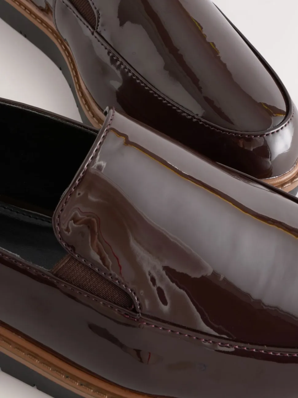 Bruin gepantenteerd - Forever Comfort® Slip On Clean Chunky Sole Loafers