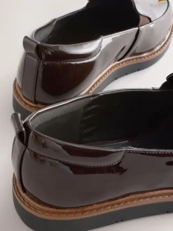 Bruin gepantenteerd - Forever Comfort® Slip On Clean Chunky Sole Loafers