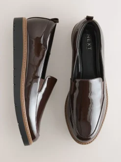 Bruin gepantenteerd - Forever Comfort® Slip On Clean Chunky Sole Loafers