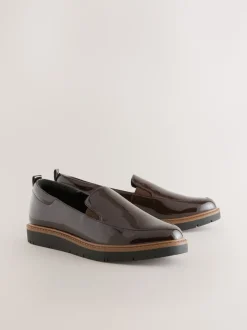 Bruin gepantenteerd - Forever Comfort® Slip On Clean Chunky Sole Loafers