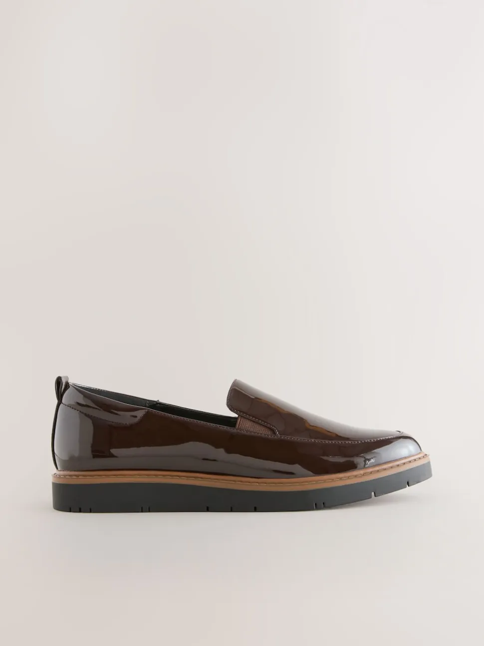 Bruin gepantenteerd - Forever Comfort® Slip On Clean Chunky Sole Loafers
