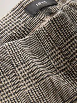 Bruin geruit - Legging van ponte-stof