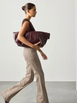 Bruin geruit - Ponte Flared Trousers