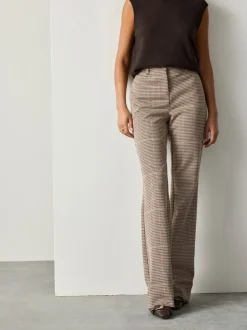 Bruin geruit - Ponte Flared Trousers