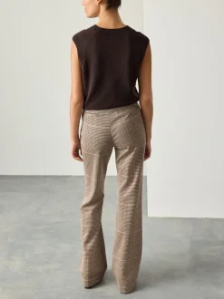 Bruin geruit - Ponte Flared Trousers
