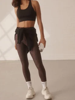 Bruin met abstracte print - Balance sport yogalegging