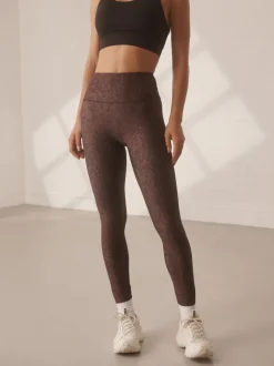 Bruin met abstracte print - Balance sport yogalegging
