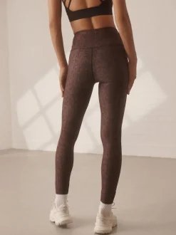 Bruin met abstracte print - Balance sport yogalegging