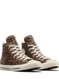 Bruin met luipaardprint - Converse Chuck Taylor Suede All Over High Trainers