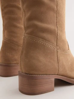 Bruin suède - Forever Comfort® kniehoge instaplaarzen
