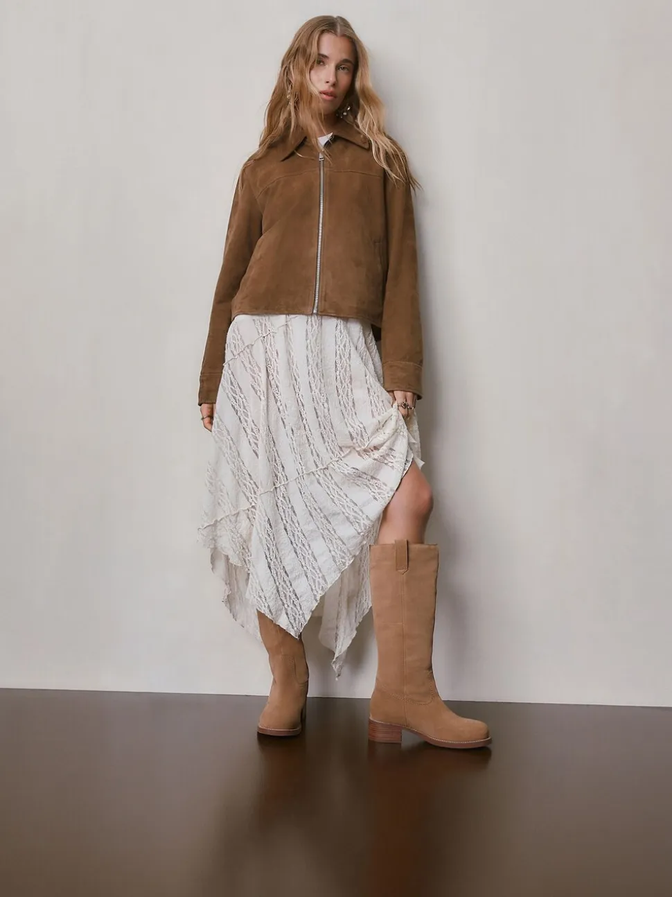 Bruin suède - Forever Comfort® kniehoge instaplaarzen