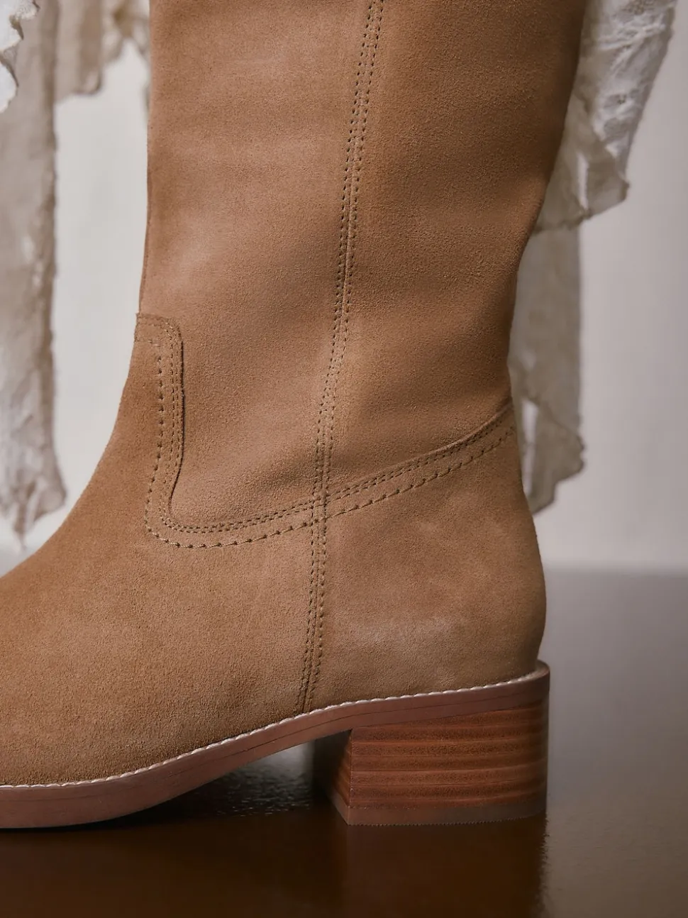 Bruin suède - Forever Comfort® kniehoge instaplaarzen