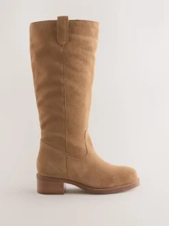 Bruin suède - Forever Comfort® kniehoge instaplaarzen