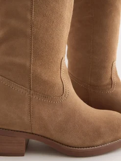 Bruin suède - Forever Comfort® kniehoge instaplaarzen