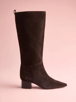 Bruin suède - Tabitha Simmons x Next Cassidy Knee High Block Heel Boots