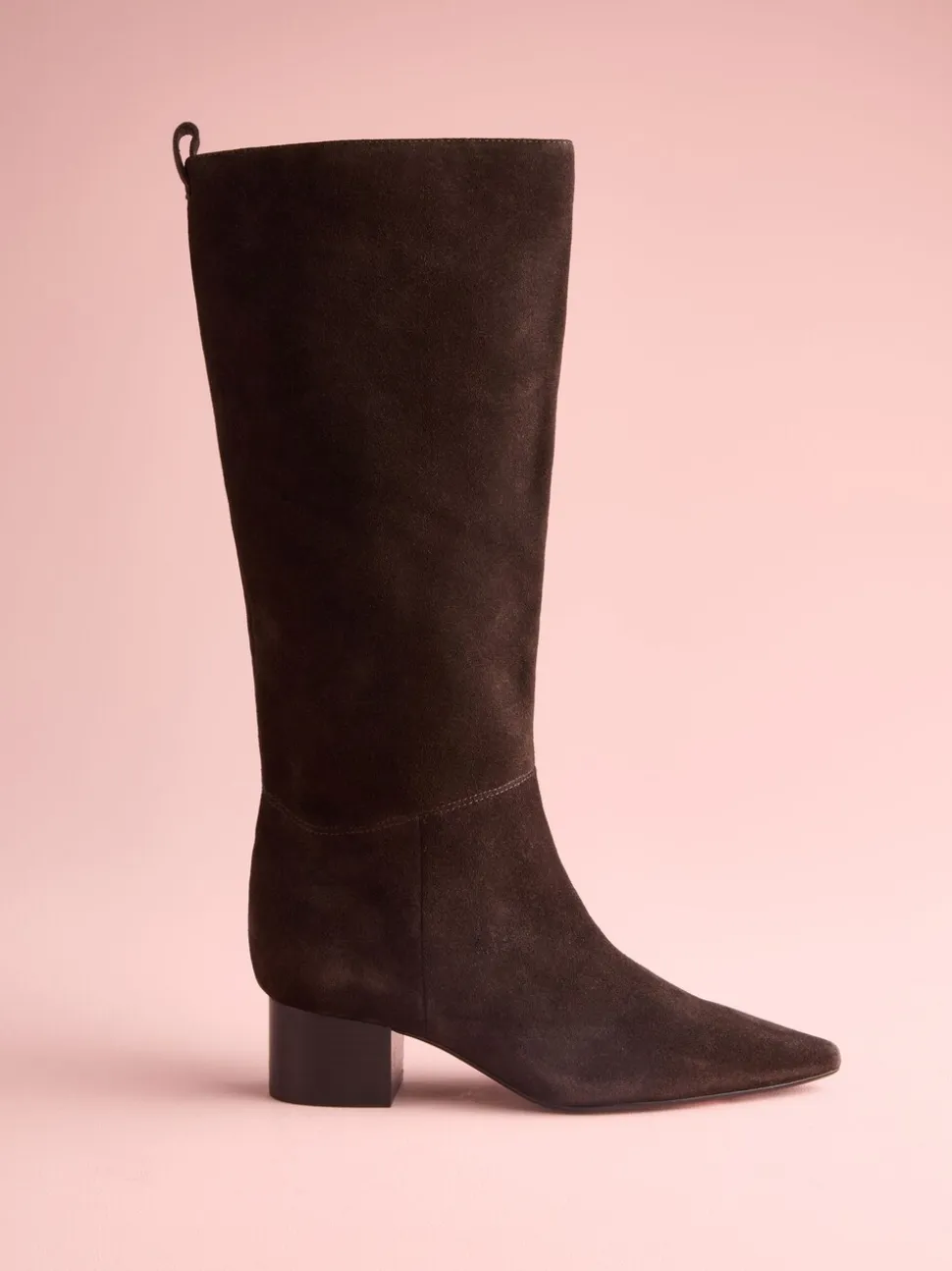 Bruin suède - Tabitha Simmons x Next Cassidy Knee High Block Heel Boots