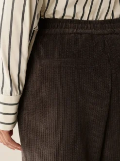 Bruin/khaki - Wide Leg Soft Cord Trousers 2 Pack