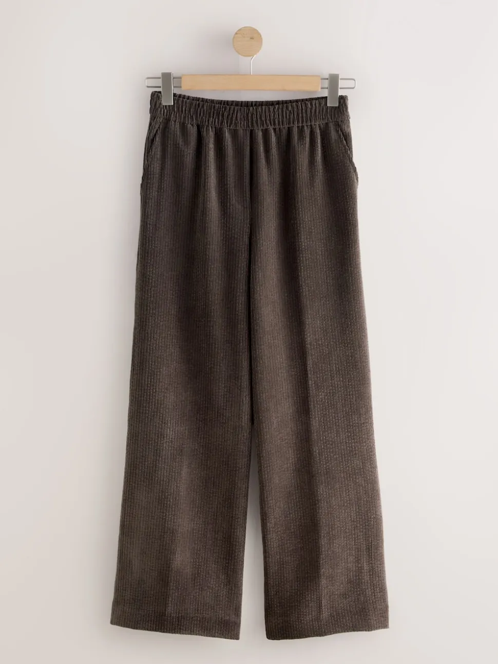 Bruin/khaki - Wide Leg Soft Cord Trousers 2 Pack