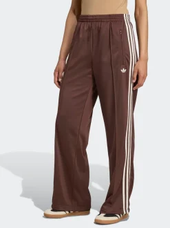 Bruin/wit - adidas Originals Firebird ruimvallende Broek