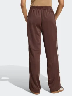Bruin/wit - adidas Originals Firebird ruimvallende Broek