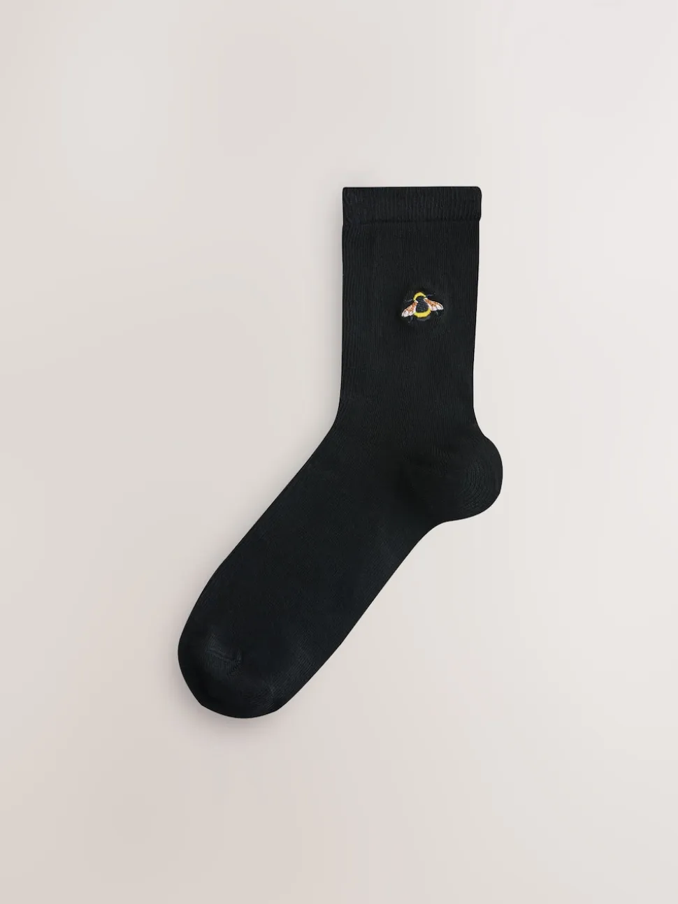 Bumble Bee - Set van 4 paar enkelsokken met geborduurd motief