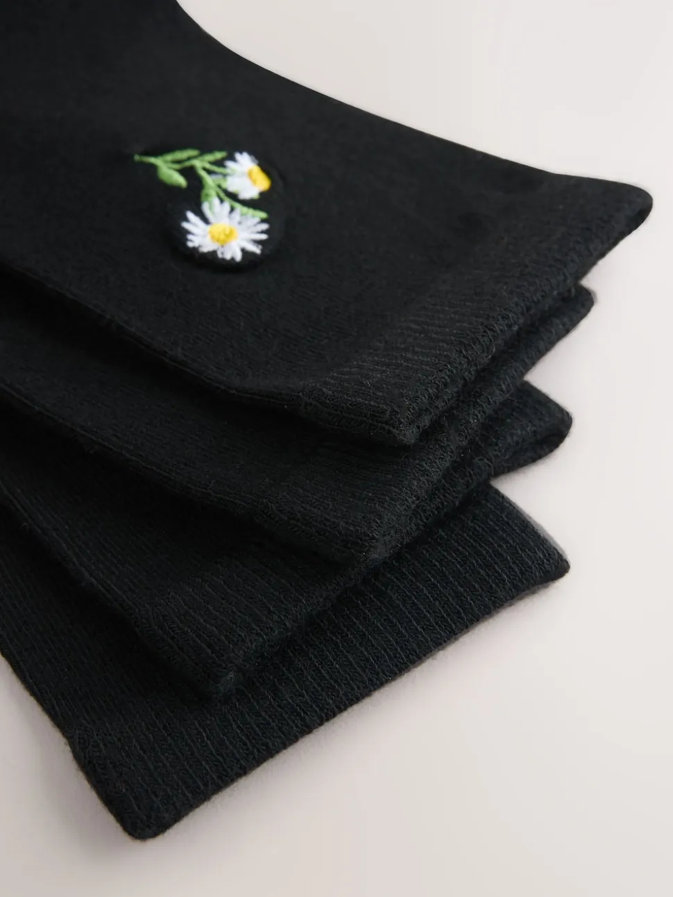 Bumble Bee - Set van 4 paar enkelsokken met geborduurd motief