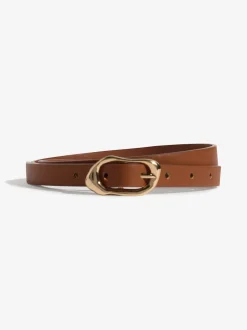 Burgundy, Tan & Cream - Lipsy Skinny Belts 3 Pack